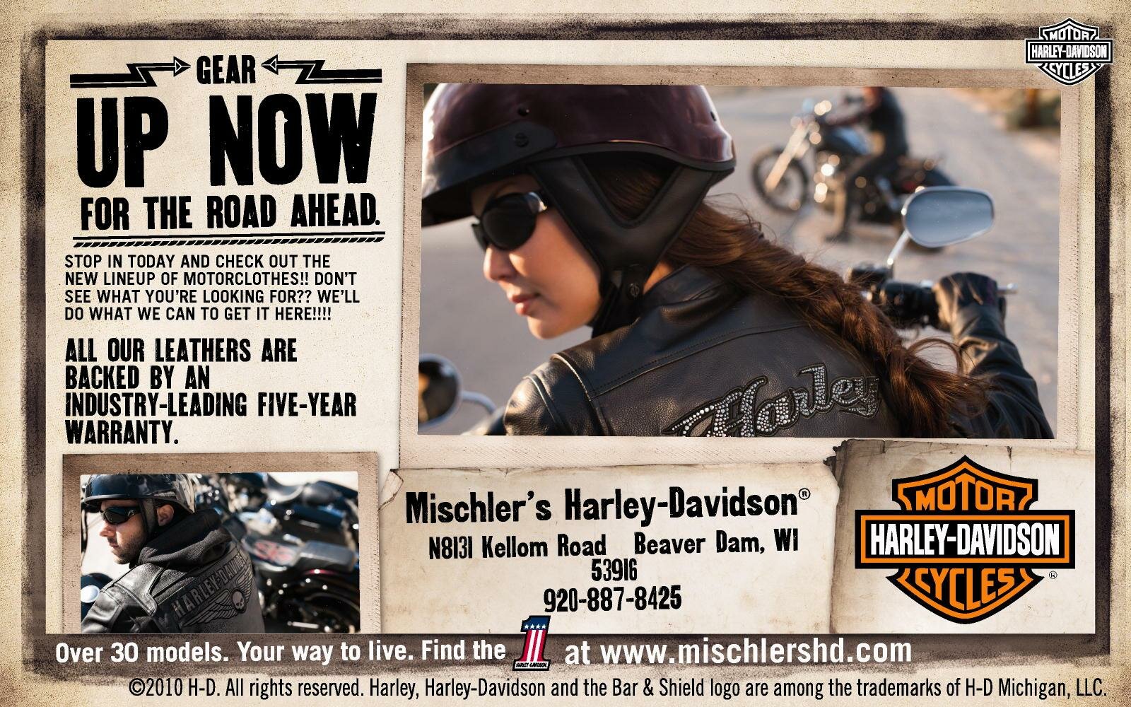 Mischler's Harley-Davidson of Beaver Dam, Wisconsin has a full service department to service your BMW or Harley motorcycle